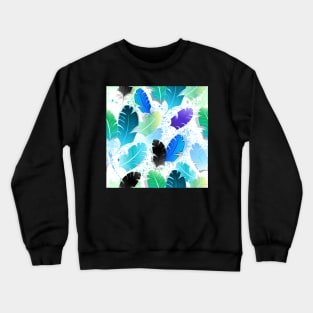 Seamless Pattern with Blue Feathers Crewneck Sweatshirt